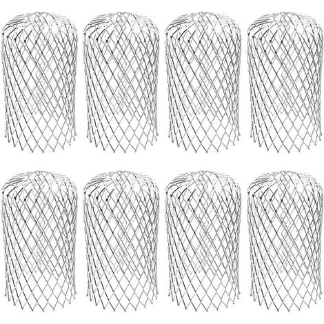 Lot de 8 protège-gouttières en aluminium, anti-rongeurs et extensibles, adaptés aux gouttières de balcon et de toit