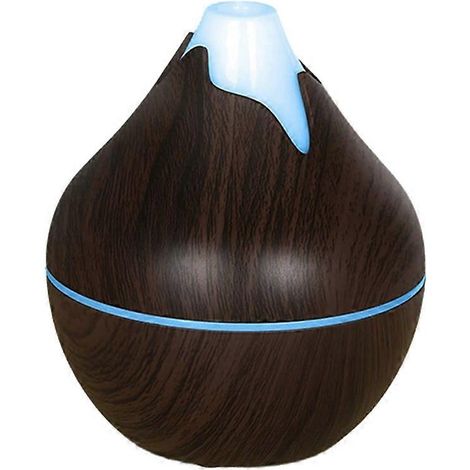 200 ml aromathérapie huile essentielle diffuseur wood grain ultrasonique humidificateur air frais 7 couleur LED lampe A (1/5)