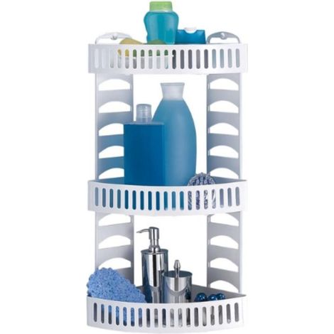 FPLUS rinconera triple blanco , Rinconera baño triple con rejilla vierteaguas
Mantén tu baño organizado y optimizado con esta rinconera multiusos de tres niveles, diseñada específi