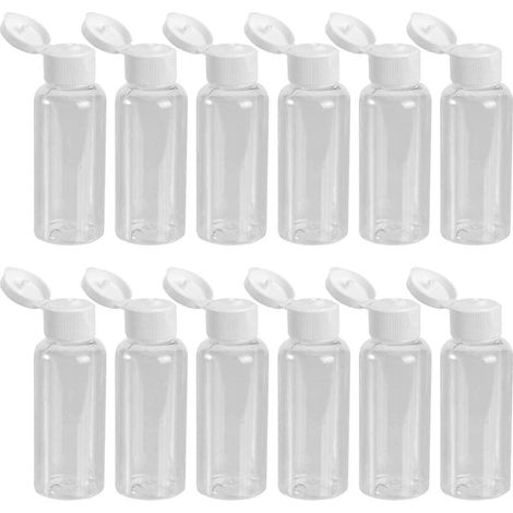 Bouteilles en plastique vides, 24 pièces de 30 ml avec bouchon à charnière, contenants de voyage souples et étanches (1/3)