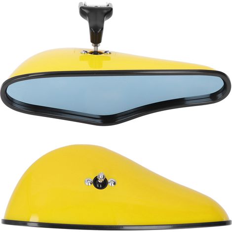 Rétroviseur intérieur grand écran verre teinté bleu anti-éblouissement universel jaune (1/5)