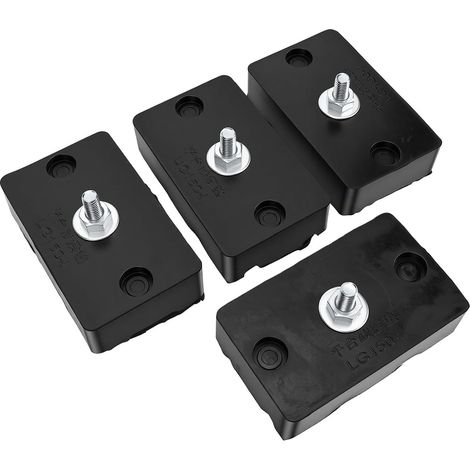 Plaques Anti-Vibrations pour Climatiseurs, Lot de 4 en Caoutchouc (1/5)