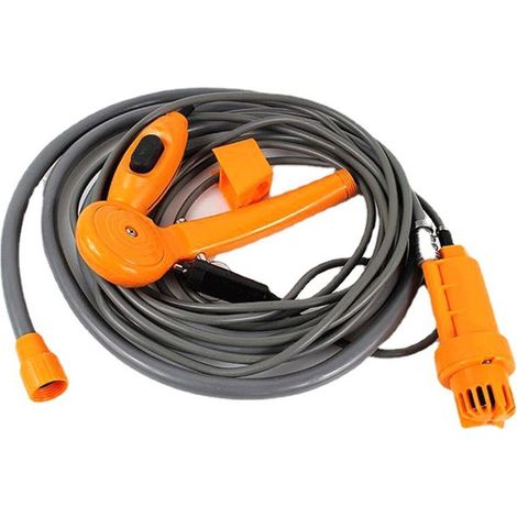 Kit de seau pliant de douche extérieure Portable, douche de Camping 12V, douche extérieure alimentée par allume-cigare