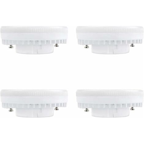 Ampoule GX53 LED 9W, Blanc Froid 6000K, 120°, Équivalent Lampe CFL GX53 15W-18W, 900LM, Non-dimmable, Spot LED Encastrable pour Meuble Cuisine/Plafond/Armoire, lot de 4--TRIMEC (1/5)