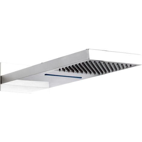 Milano Arvo 200mm x 500mm Fixed Rainfall Shower Head with Waterblade Function - Chrome (1/4)