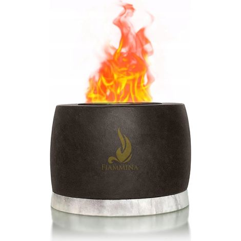 Chimenea biológica independiente Fiammina 12,5 x 9,5 x 9,5 cm gris