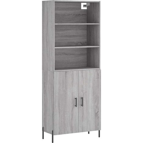 Maison Exclusive - Credenza Grigio Sonoma 69,5x34x180 cm in Legno Multistrato (1/5)