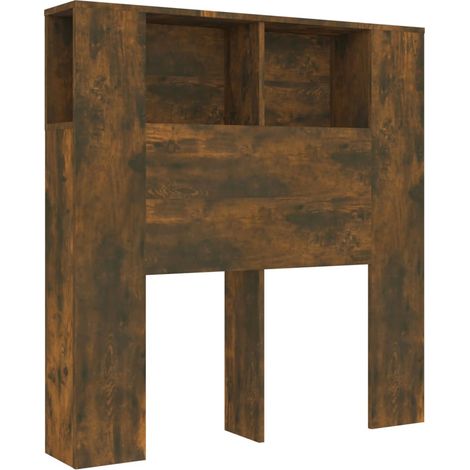 Testiera con accessorio letto contenitore ripiano comodino 100 x 18,5 x 104,5 cm MDF marrone TDL0200082