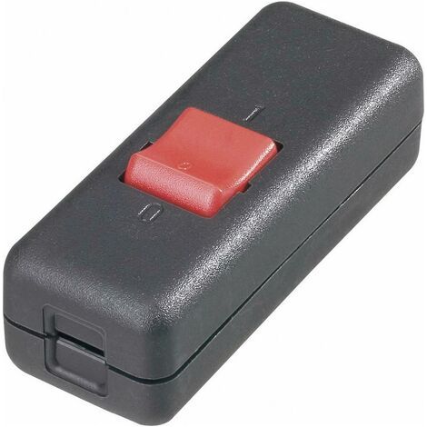 interBär 8010-004.01 Schnurschalter  Schwarz, Rot 2 x Aus/Ein 10 A   1 St. (1/5)