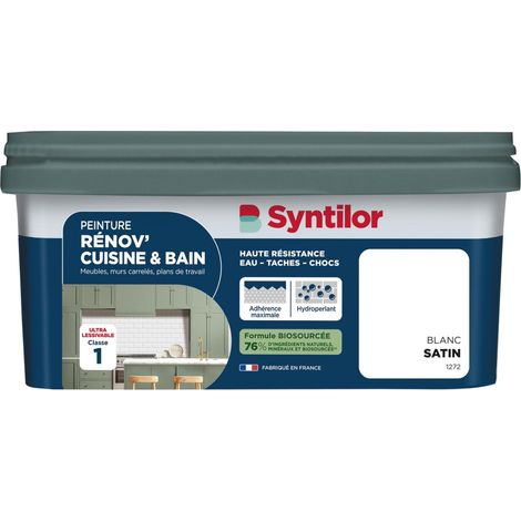 SYNTILOR Renov' vernice per mobili da cucina e da bagno bianco satinato 2l SYNTILOR