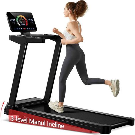 Tapis de course pour la maison et le bureau, tapis de course avec moniteur de fréquence cardiaque, tapis de marche avec écran LED (1/5)