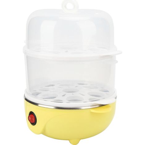 Mini-Eierkocher mit zwei Ebenen für den Haushalt, Küchenutensil, EU-Stecker 220 V (1/5)
