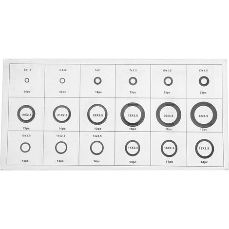 Set mit 279 O-Ringen in 18 Größen für Sanitär-, Hydraulik- und Dichtungsanwendungen