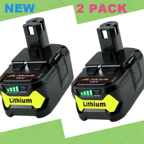 PDstation 2X 7.0Ah pour Ryobi P108 18Volt One+ Plus Batterie Haute Capacité Lithium-Ion P109 P108 P107 P106 P105 P104 (1/5)