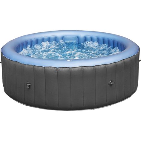 Mspa – Spa gonflable rond 8 places – Ø224 x H 70 cm – 1500 W – Jets d'air contrôlables – Système UVC sanitizer – Couleur anthracite