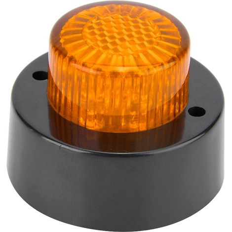 Feu de position latéral rond mini 24V, témoin clignotant pour remorque camion (jaune) (1/5)
