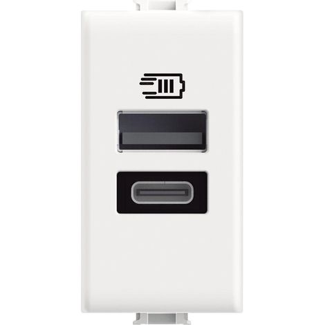 Bticino matix toma usb a+c 1 módulo 15w blanco - am4191ac