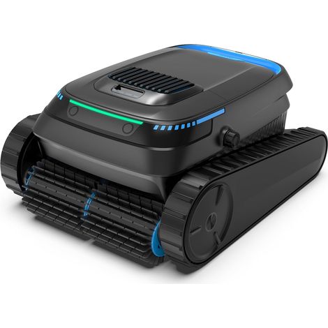 (2026 Upgrade) Robot de piscine Sol et Mur, Ligne d'eau, Aspirateur sans fil à batterie, Navigation intelligente, Puissant 18927 L/H, Nettoyeur pour piscines jusqu'à 170㎡ Noir - (1/5)