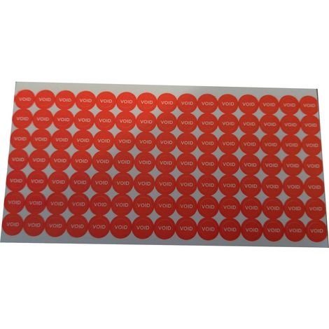 1000 Etichette adesive sigilli di garanzia 0.25cm scritta VOID per piccoli dispositivi Colore - Rosso (1/2)