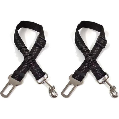 Ceinture Chien Voiture, Harnais, Securite avec Absorption des Chocs et Mousqueton pour Tout Type de Voiture Tous Les Chiens et Chats (1/3)