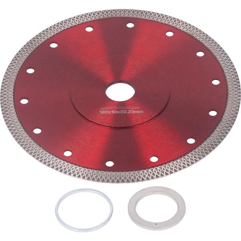Lame de scie ultra-fine 7,1 pouces en acier allié au manganèse 65, diamant rouge, pour céramique et granit, coupe nette (1/5)