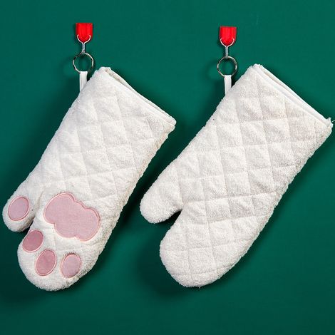 Presine, 1 paio, beige, design grazioso, resistenti al calore, fodera in cotone trapuntato, presine per la cucina (1/5)