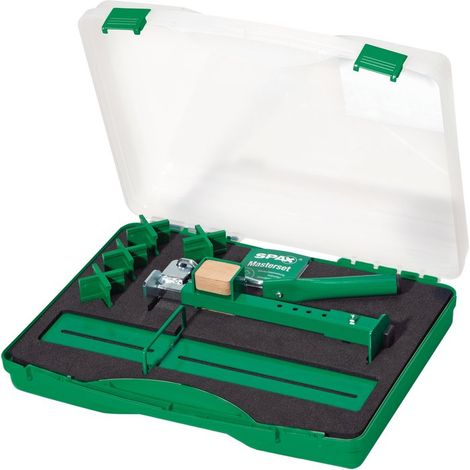 Redresseur de lame Spax Kaiman pro – Masterset pour redressement facile – 4 espaceurs pour joints 4-7 mm – Construction terrasse bois