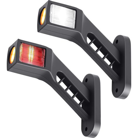 Feux de Position Latéraux LED 140mm Marqueurs pour Camion Remorque IP65 Étanche Blanc Rouge Ambre 12-30V (1/5)