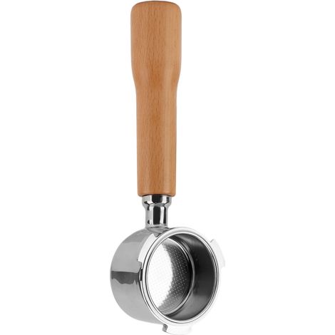 Porte-filtre à café sans fond de 51 mm, 3 oreilles, simple couche, pour machine à café Delonghi C1, couleur hêtre.