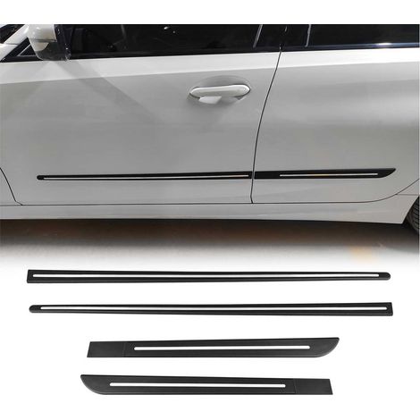 OMAC Garniture Baguette de Porte latérale Universal Mat Noir Chromé 4Pcs (1/5)
