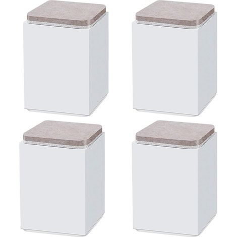 4 patas cuadradas de acero al carbono para muebles, 6×6 cm, altura 5/10 cm, negro/blanco/marrón