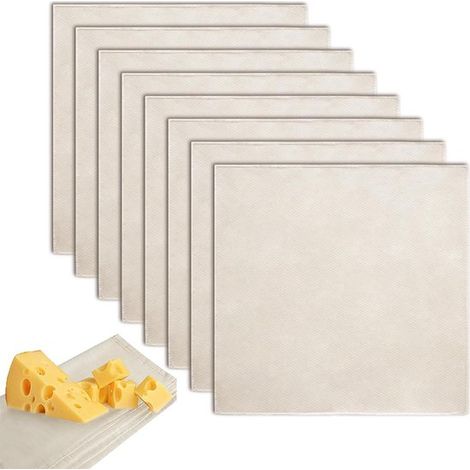 Allecto Plus 8 teiliges Set aus Baumwoll Käsetüchern zum Filtern von Nussmilch und Lebensmitteln wiederverwendbar und für die Küche (1/5)