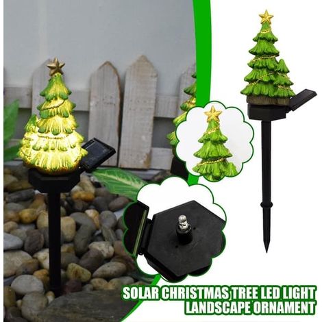 Support lumineux solaire extérieur pour sapin de Noël de jardin (1 pièce) (1/5)