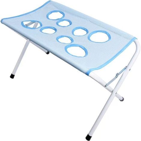 Support de Bain pour Animal, Hamac de Toilettage Réglable pour Chien et Chat, Table de Soin Détachable Anti-griffure, Sèche-poil pour Petit Chien, Bleu (1/5)