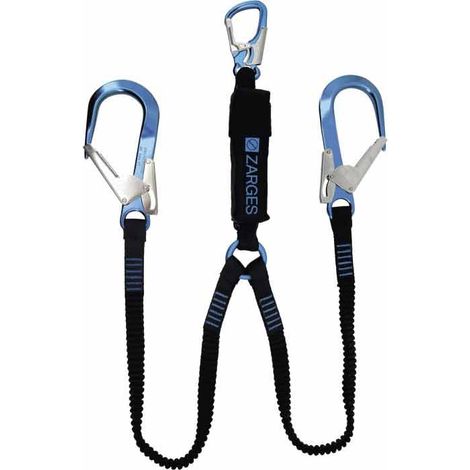 Zarges Fall Protection doppeltes Verbindungsmittel Axic-Y Karabiner Gerüsthaken Aluminium Gerüsthaken Snap hook