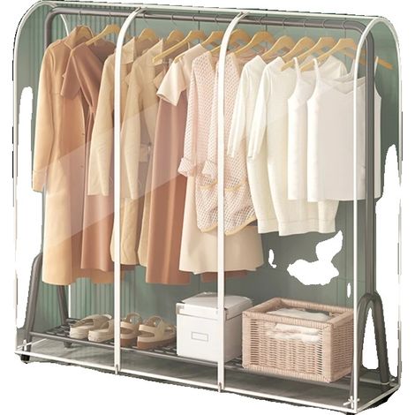 Housse de cintre, design translucide, matériau durable, 160x150x50cm, Voir ci-dessous pour les descriptions de taille-d (1/2)