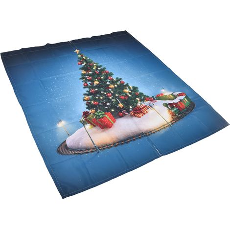 Rideaux de Noël imprimés numériquement en 3D, décoration intérieure, rideaux occultants avec sapin de Noël pour salon et chambre à coucher, 170 x 200 cm / 66,9 x 78,7 pouces (1/5)