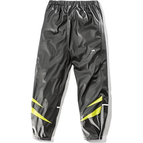 6031, PU Regenbundhose ULTRA schwarz/lime, Gr. L