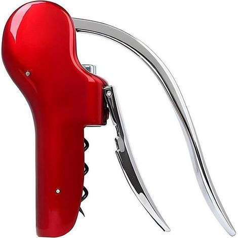 Ouvre-bouteille en forme d'oie, tire-bouchon rapide en alliage de zinc, outil de bar et de cuisine rouge (1/5)