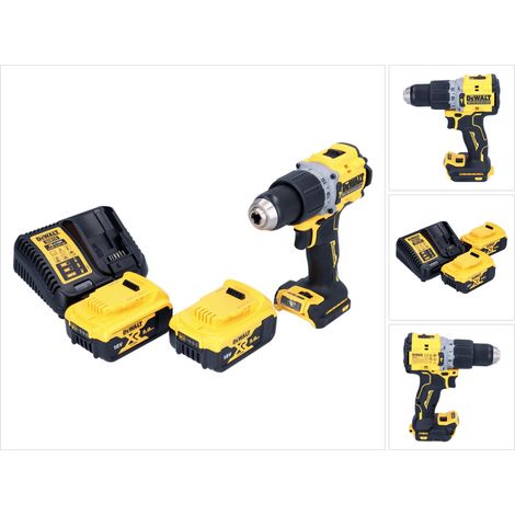 Trapano a percussione a batteria DeWalt DCD 805 P2 18 V 90 Nm senza spazzole + 2x batteria ricaricabile 5,0 Ah + caricabatterie