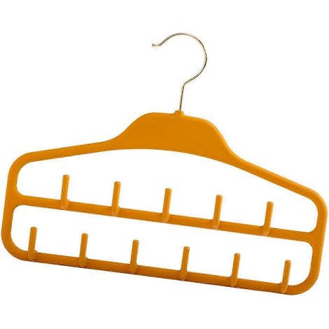 Porte-ceintures avec crochet pivotant, rangement de placard, grande capacité, porte-cravates pour foulards, colliers et bracelets-Yellow