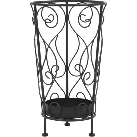 Regenschirmständer Vintage-Stil Metall 26 x 46 cm Schwarz CFW581140 (1/5)