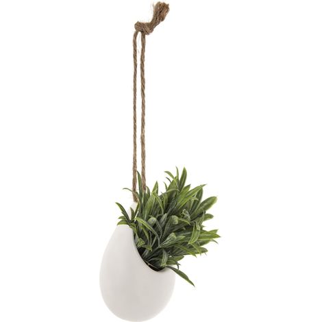 Plante artificielle en pot décoratif, suspendue à une ficelle, 13 cm