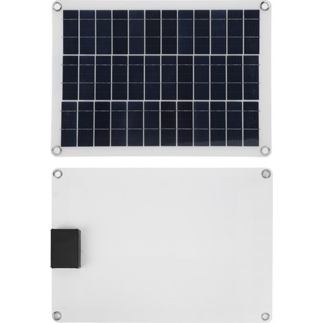 Decdeal Panneau de charge solaire 15W 12V, silicium monocristallin professionnel efficace pour caméra de Surveillance, sonnette (1/5)