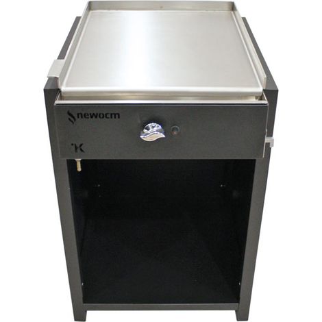 Kelvin PS  Piastra liscia - 50x60 Griglia barbecue per arrostire con gambe acciaio giardino esterno carne a gas (1/5)