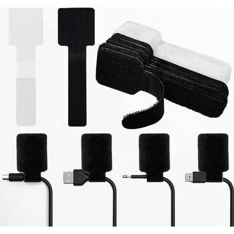 Clips Câble Organisateur Forte Adhérence Attaches Câbles Auto Adhésives agrippantes pour PC TV Bureau Table de Nuit 40 pièces (1/5)