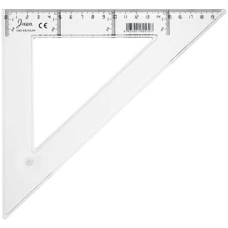 ESCUADRA FAIBO TRANSPARENTE 20CM 41220
