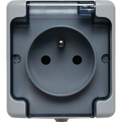 Prise Murale Hermétique Z/u Ip54 Gris Bryza 180032 - 1 Pièce - Sécurité - Électrique (1/2)