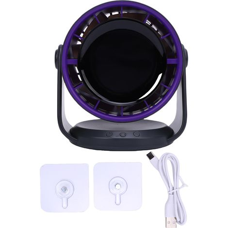 GARRYFIZH Ventilateur de table silencieux mural avec affichage numérique, rechargeable par USB, 100 vitesses, pour la maison, le bureau, la cuisine, les voyages, le camping, gris (1/5)