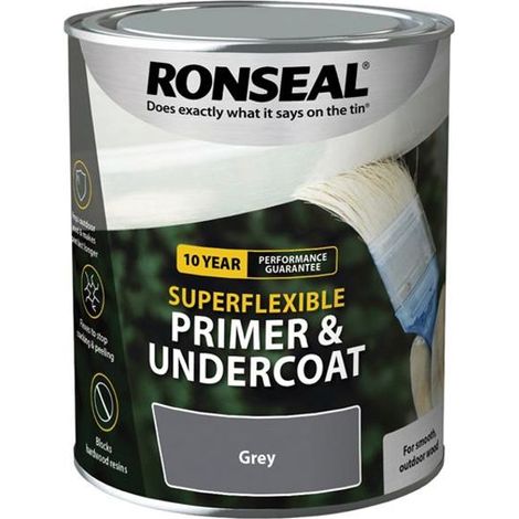 Ronseal Superflexible Grey Primer & Undercoat for Wood – 750ml